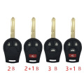 Factory price black custom car keys 2/3/4 button keys for car with 315/433 mhz ID46 chip